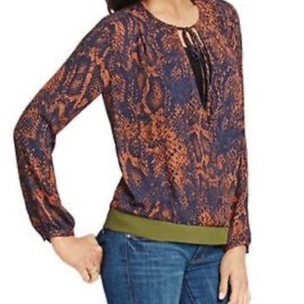 CAbi #101 Border Wrap‎ Blouse In Python - image 2